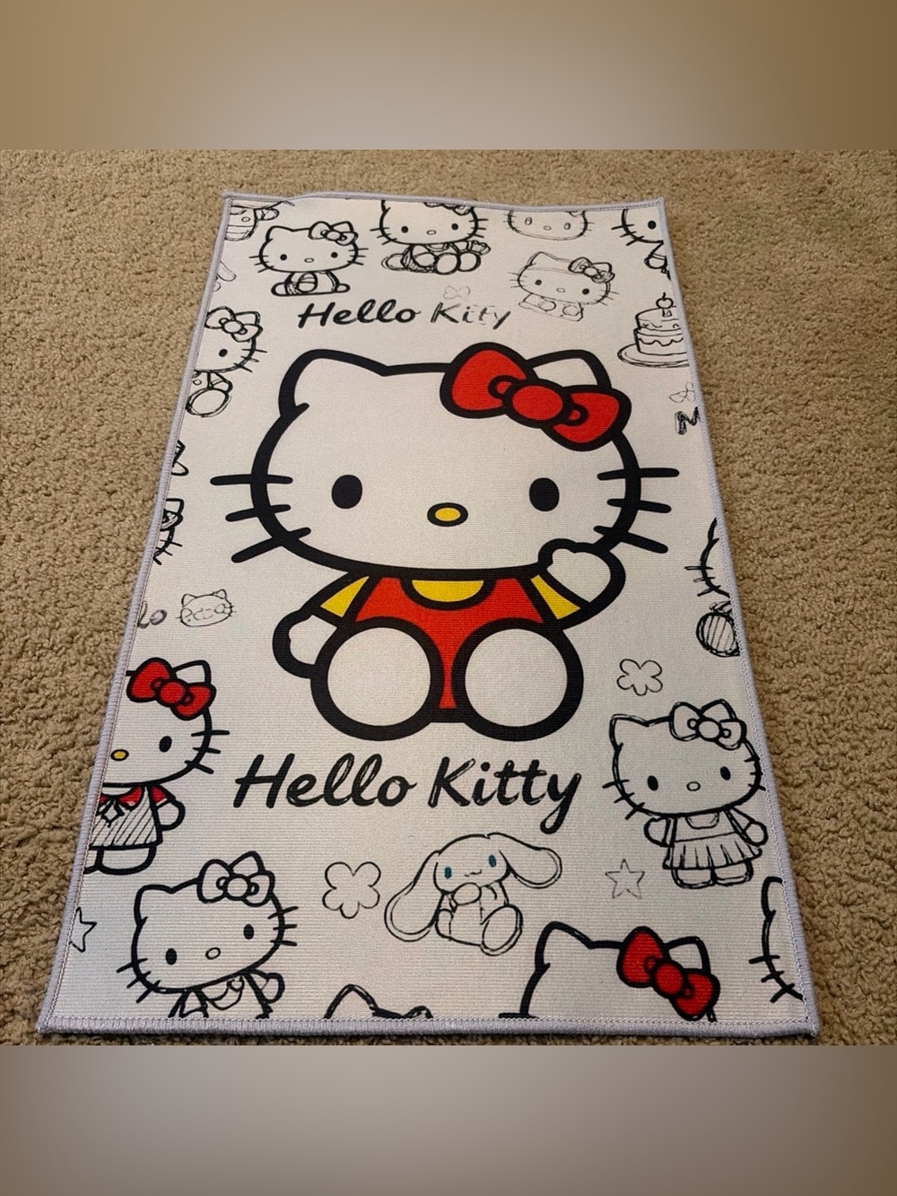 Hello kitty Rug 📏 Size: 32” L × 22” W